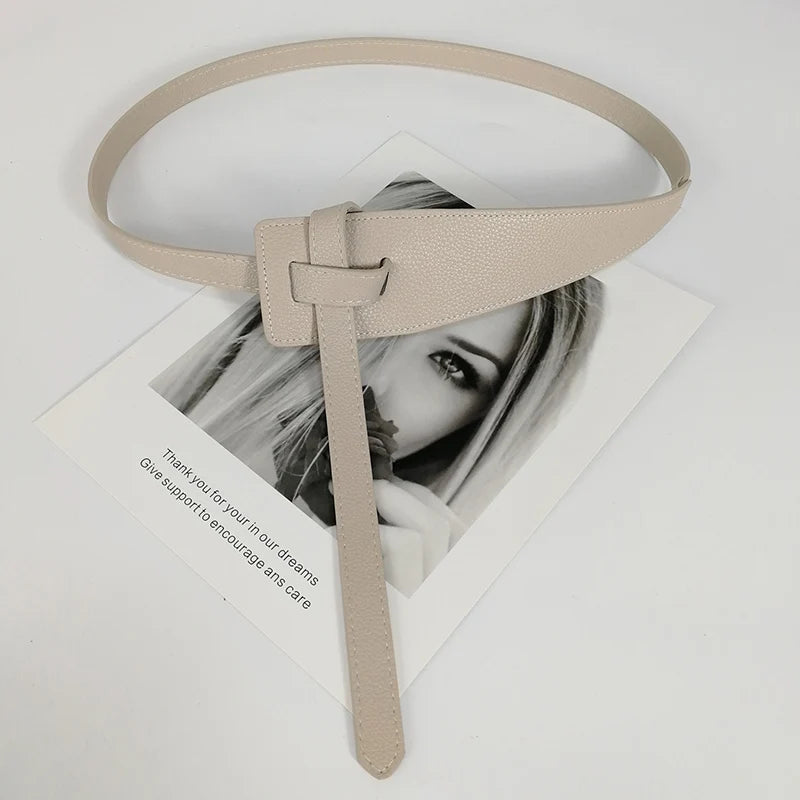 Soft PU Knot Belt – High-Quality Wide Wrap Waistband for Coats & Corset-Style Outfits