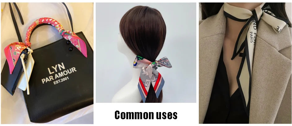 Gorgeous Saddle Print Silk Scarf – Elegant 2023 Designer Style for Hair, Bags & Neck