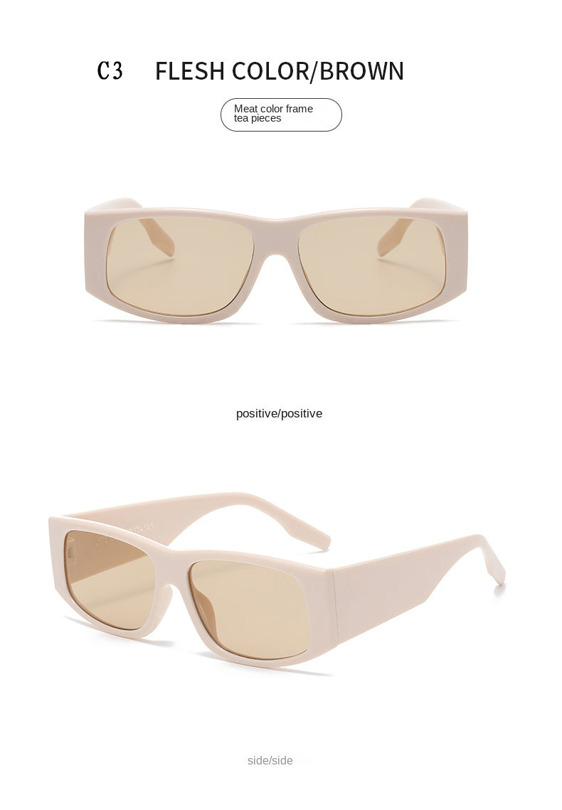 Retro Square Sunglasses – Trendy Small Frame Unisex Design for Travel & Outdoors