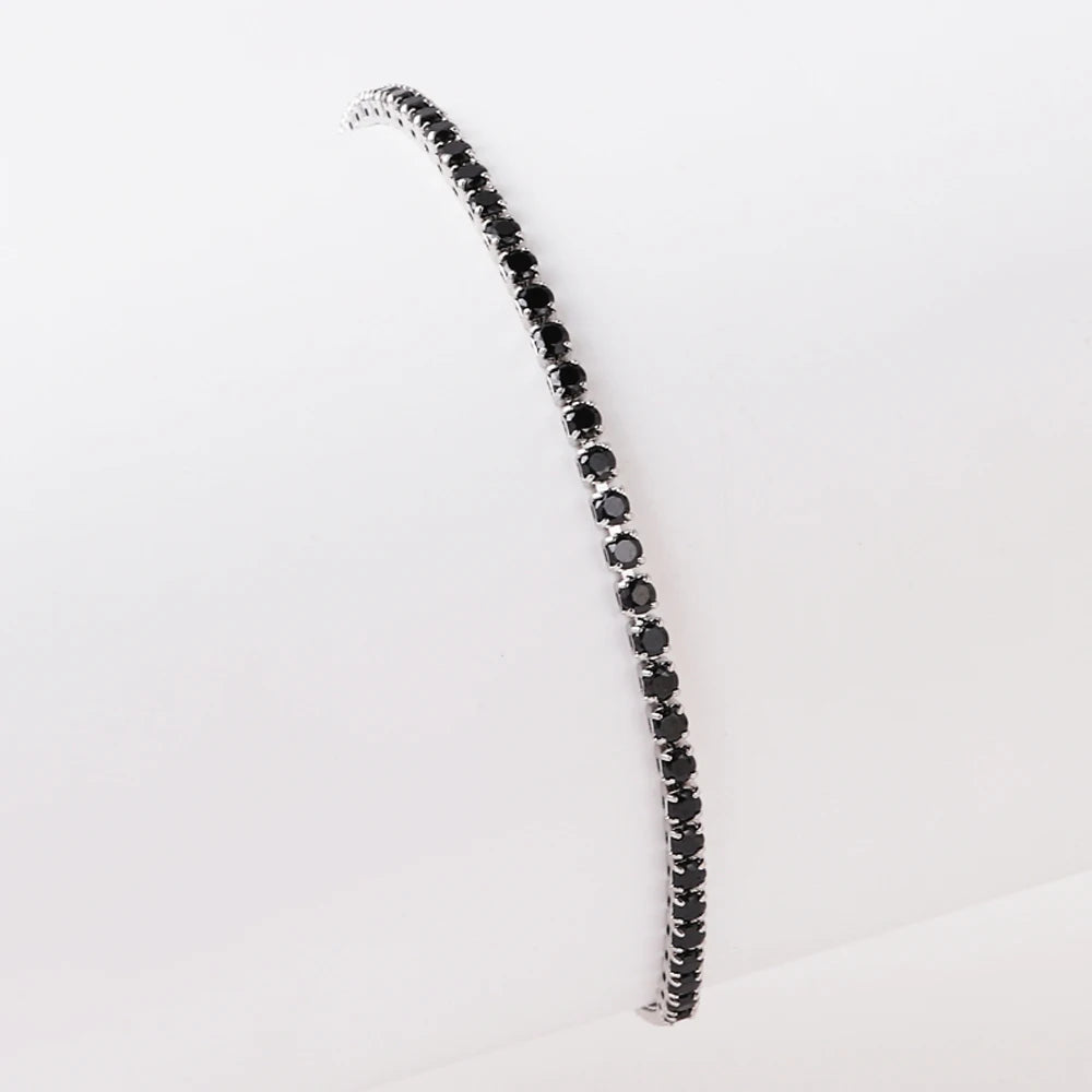 2 mm Adjustable Rainbow Tennis Bracelet – Colorful Zircon Charm for Women