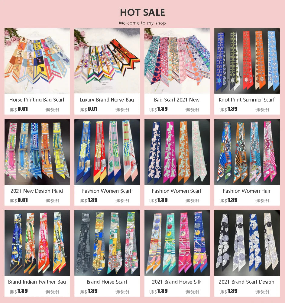 Gorgeous Saddle Print Silk Scarf – Elegant 2023 Designer Style for Hair, Bags & Neck