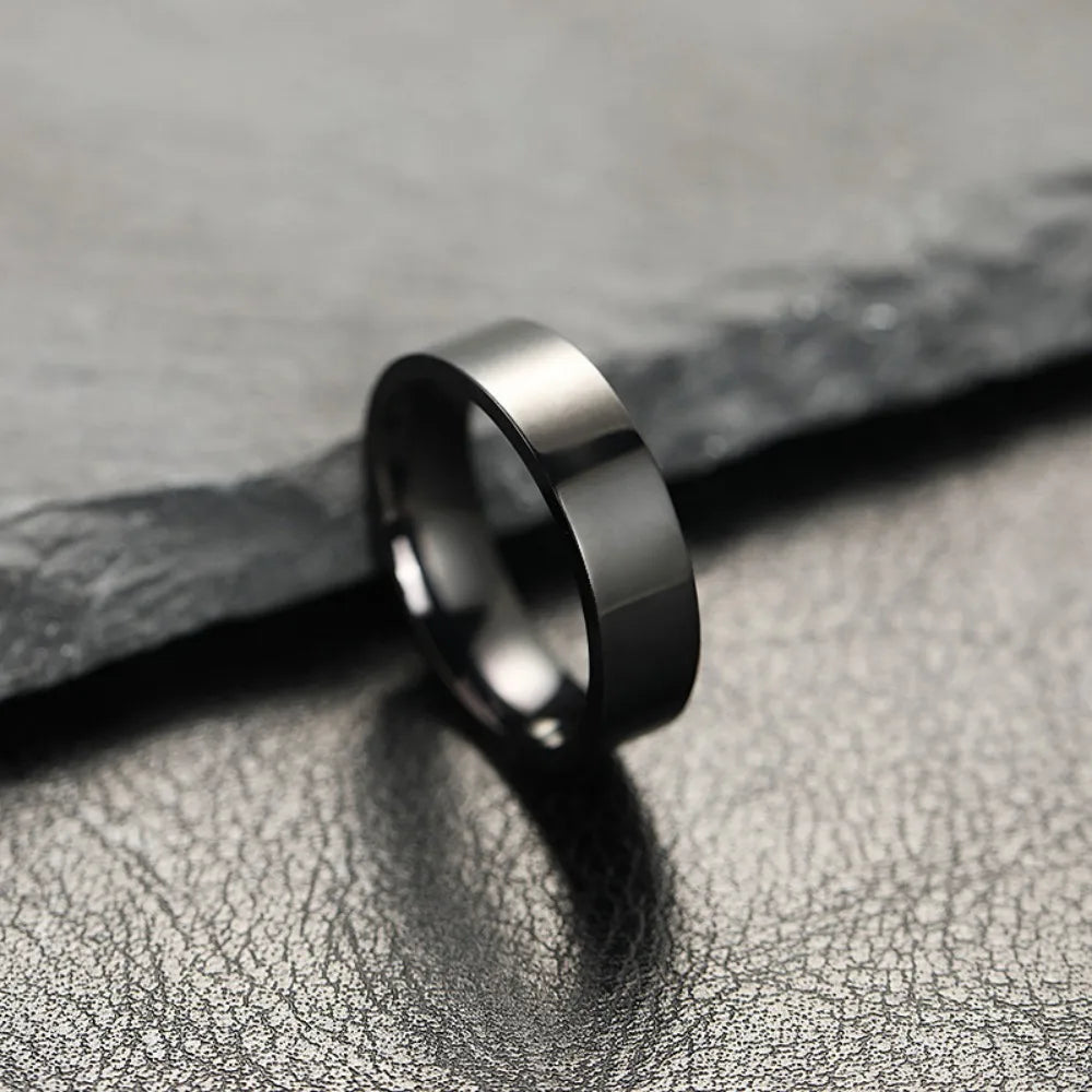 Black Ring – Matte High-Quality Band for Men & Women, Perfect for Engagement or Daily Wear