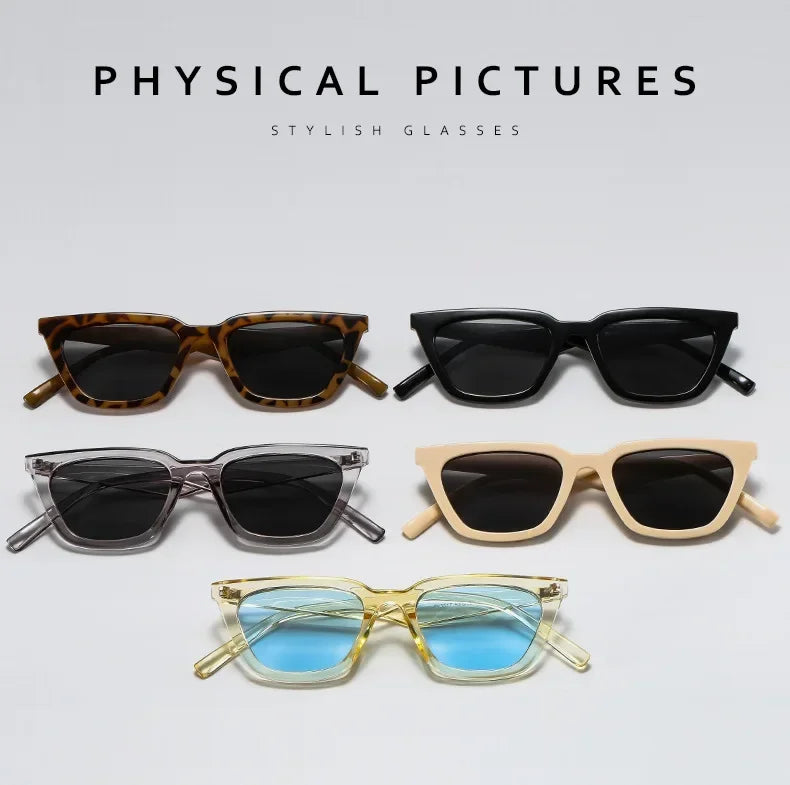 Classic Black Cat Eye Sunglasses – Elegant Small Frame UV400 Designer Style