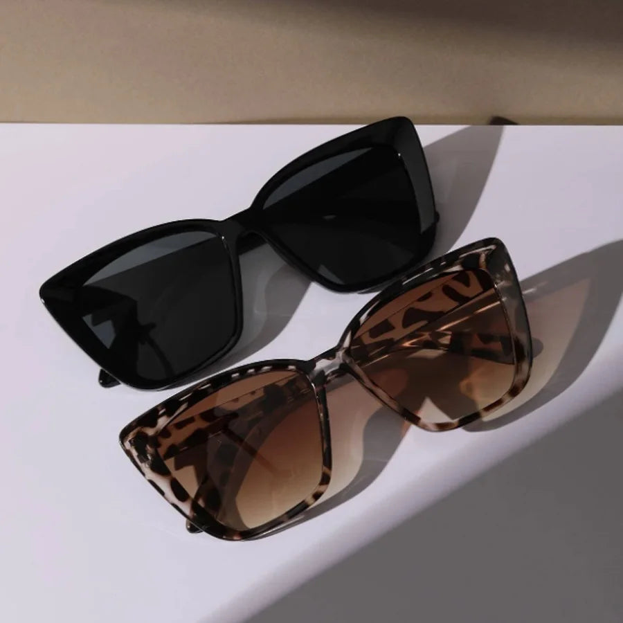 2PCS Cat Eye fashion Women Sunglasses Daily Holiday Beach Decorative Glasses