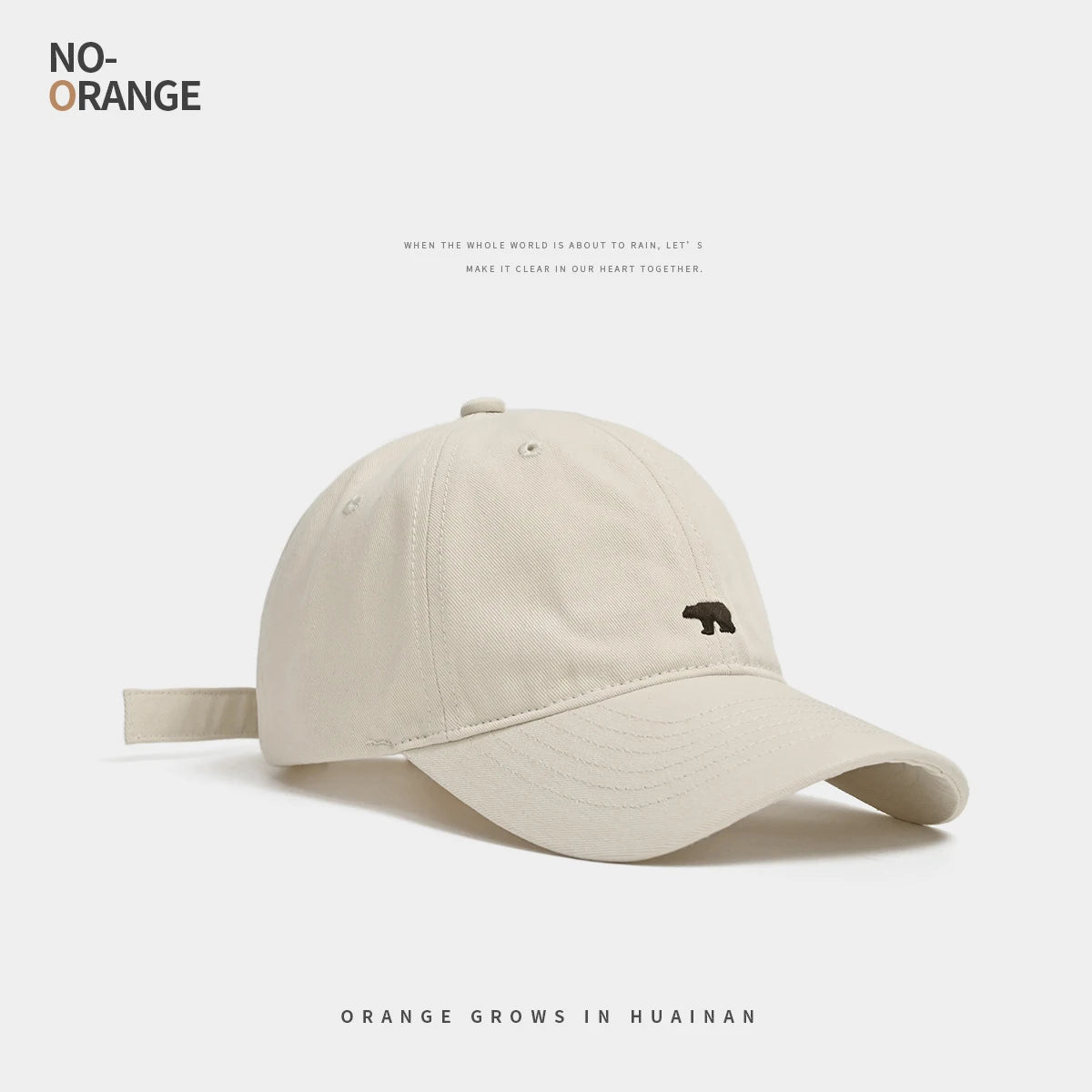 Bear Embroidered Baseball Cap – Breathable Adjustable Sun-Protective Style for Men & Women