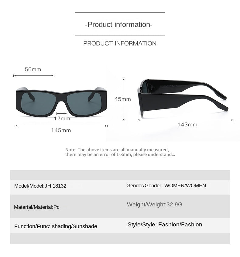 Retro Square Sunglasses – Trendy Small Frame Unisex Design for Travel & Outdoors