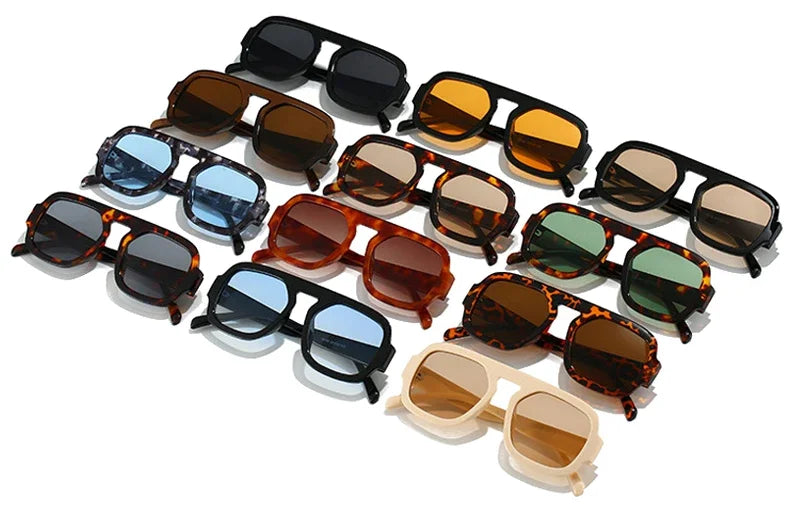 Retro Square Sunglasses – Gradient UV400 Unisex Punk Designer Shades