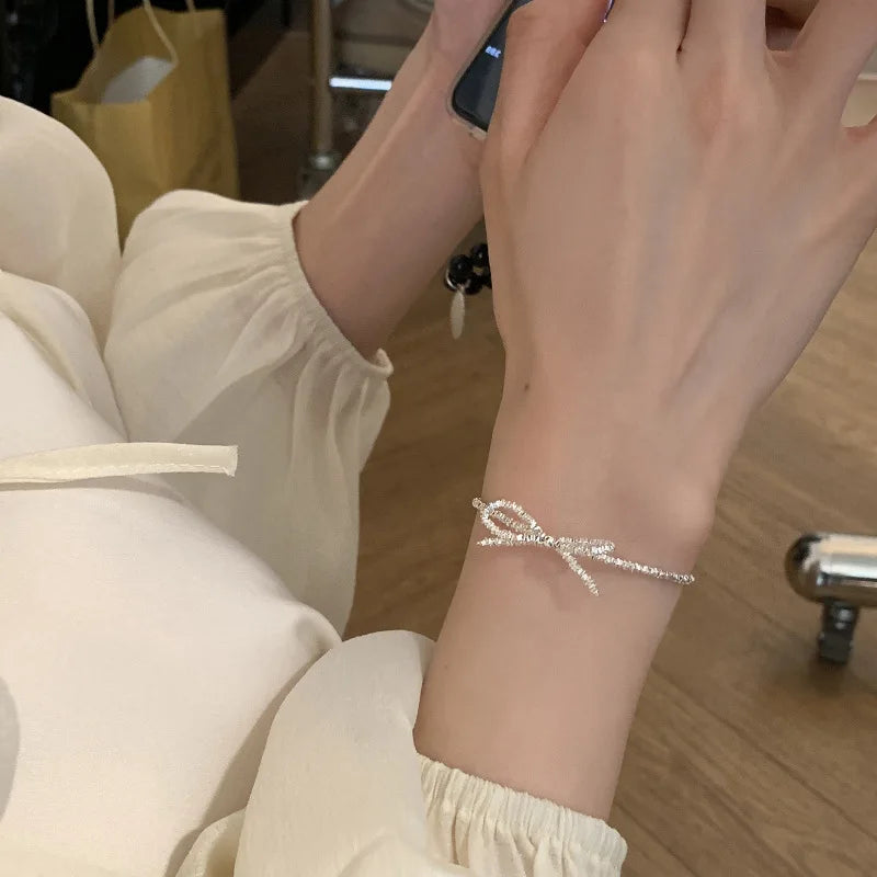 VENTFILLE 925 Silver Butterfly Bracelet – Cute Beaded String Design for Girls