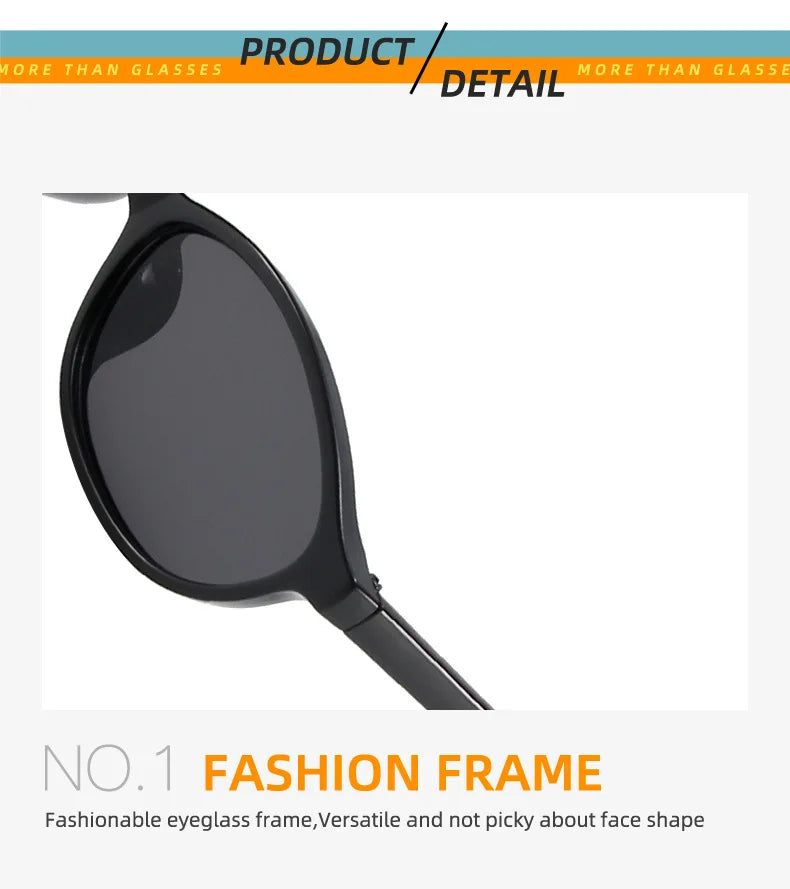 Retro Oval Sunglasses – Trendy Small Frame Cat Eye Design with Sun Protection