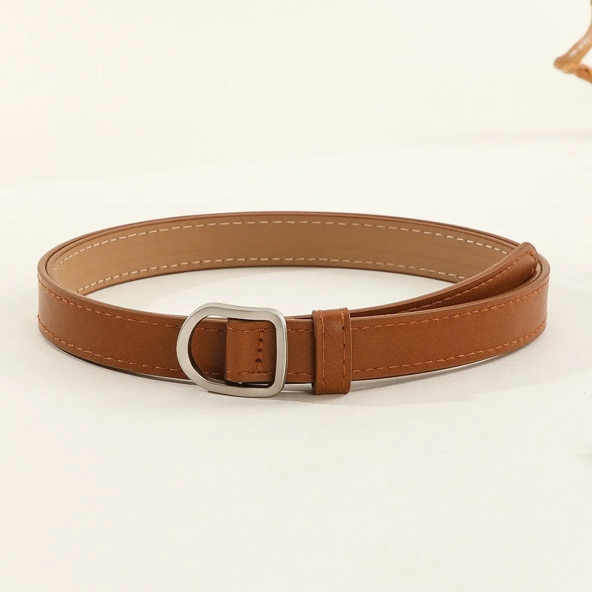Casual Perforated PU Leather Belt – Simple Unisex Style for Jeans