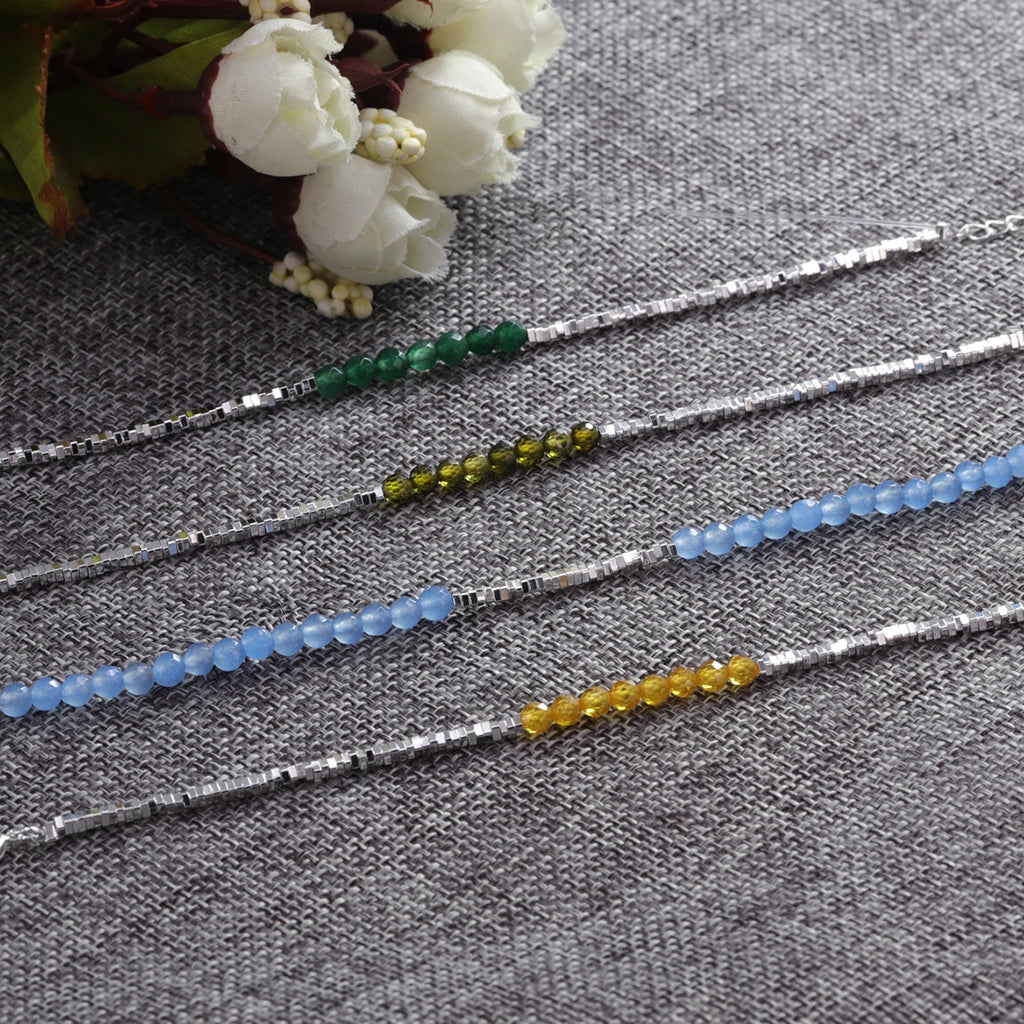 VENTFILLE 925 Silver Butterfly Bracelet – Cute Beaded String Design for Girls