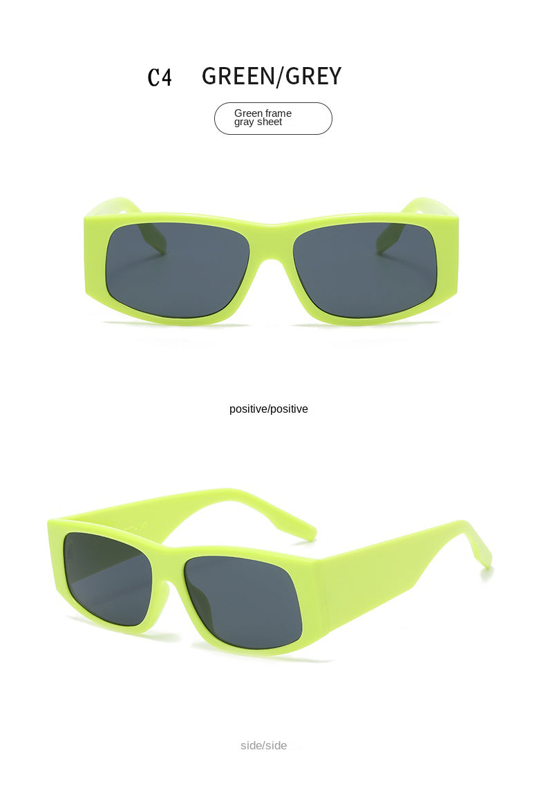 Retro Square Sunglasses – Trendy Small Frame Unisex Design for Travel & Outdoors