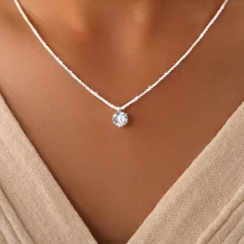 TEN CARATS S925 Moissanite Crown Necklace – VVS1 GRA-Certified Luxury Pendant for Women