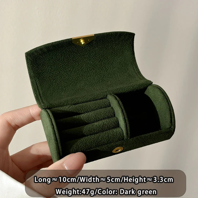 Mini Velvet Jewelry Box – Light Luxury, Anti-Oxidation Storage for Travel & Business Trips