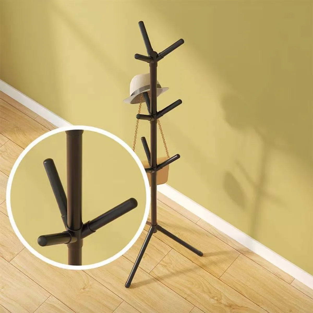 Tree Branch Coat Rack – Floor-Standing Clothes & Hat Holder for Bedroom or Entryway