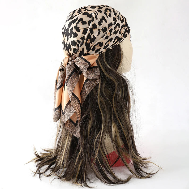 Luxury Silk Feel Scarf – Square Satin Wrap in 60 Colors for Hair, Neck & Hijab