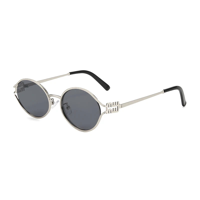 Metallic Cat Eye Sunglasses – Retro Small Frame Unisex UV Protection