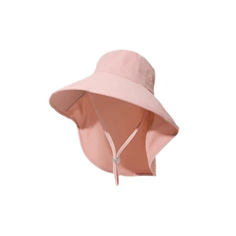 Women’s Wide-Brim Sun Bucket Hat – UPF 50+ Fishing & Safari Style with Neck Cover