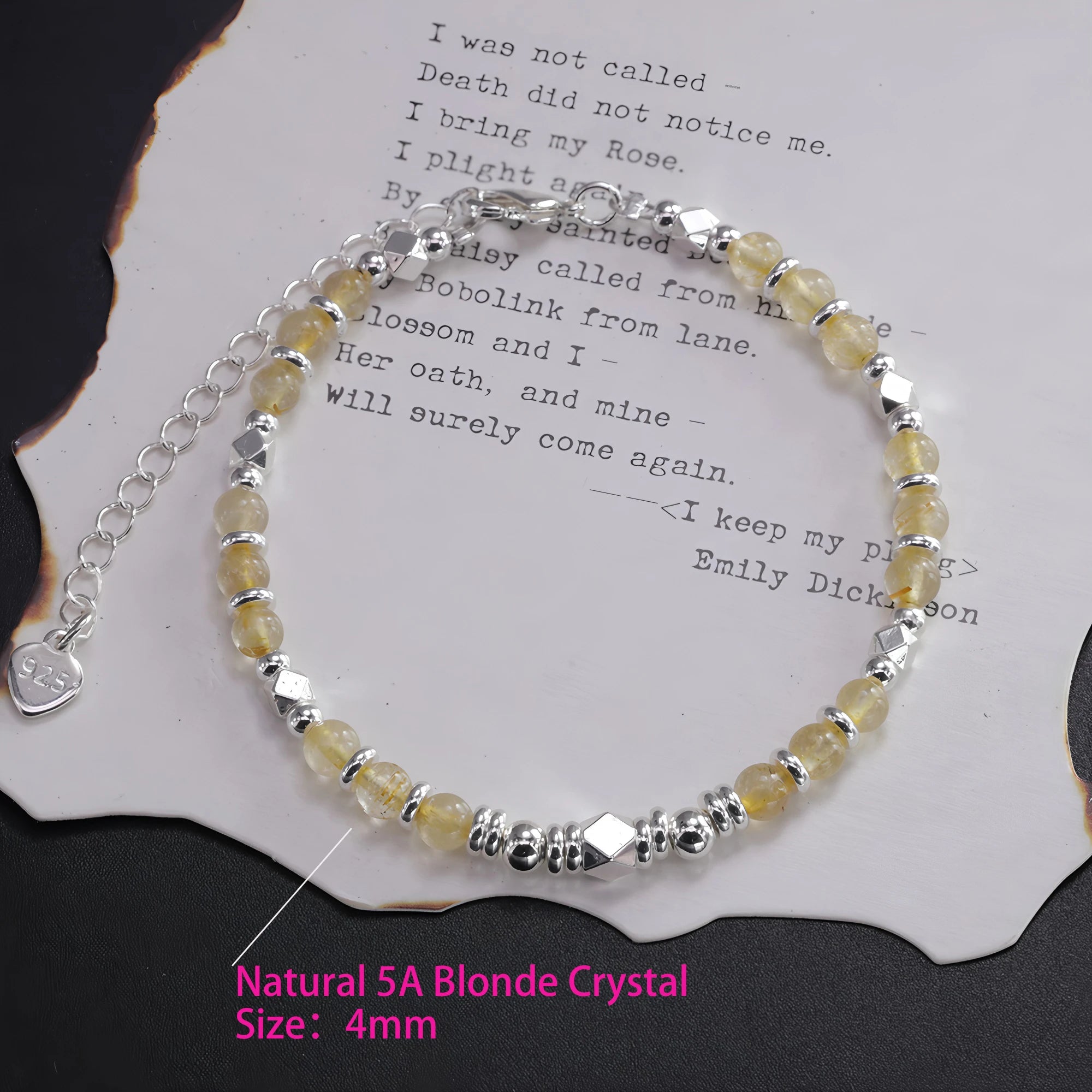 VENTFILLE 925 Silver Butterfly Bracelet – Cute Beaded String Design for Girls