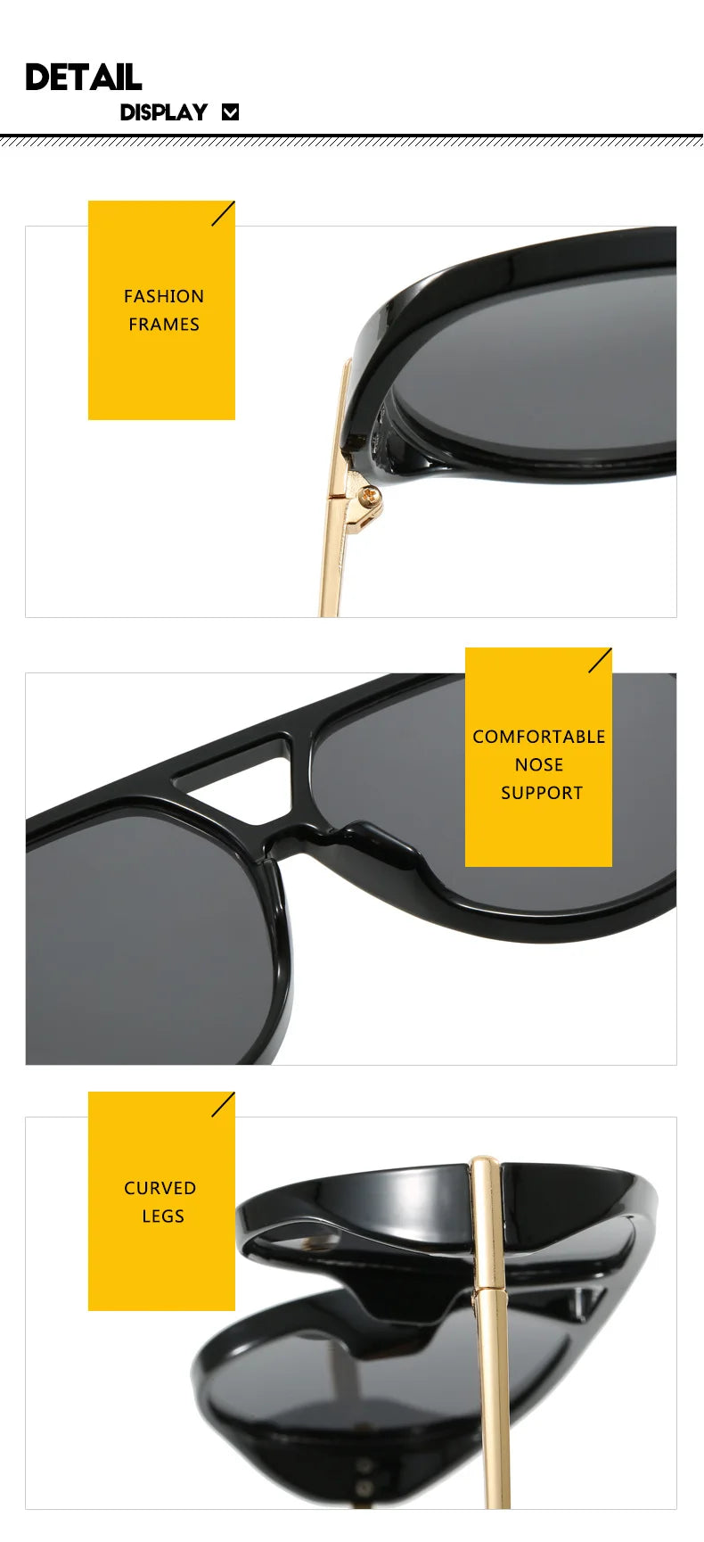 Oversized Oval Pilot Sunglasses – 2025 Luxury Metal Frame UV400 Vintage Shield Style