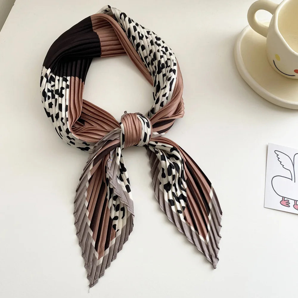 Luxury Silk Feel Scarf – Square Satin Wrap in 60 Colors for Hair, Neck & Hijab