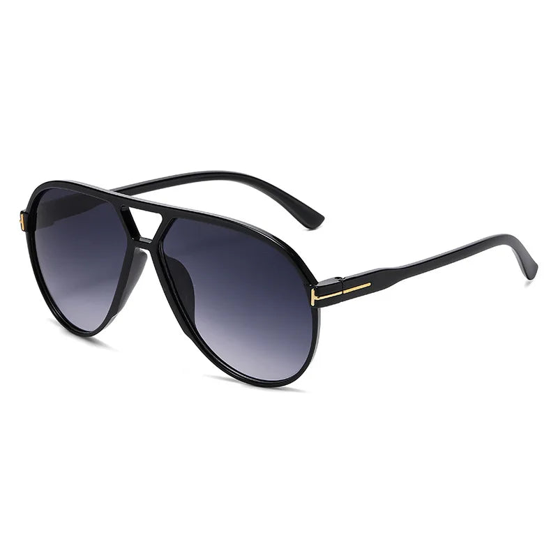 Retro Pilot Sunglasses – Double Beam “T” Design with Mirror Finish (2025 Style)