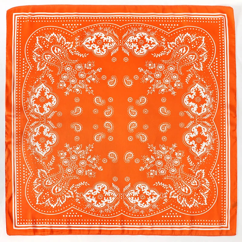 Floral Silk Hair Scarf – Elegant Spring Print Bandana for Hair, Neck & Head Styling