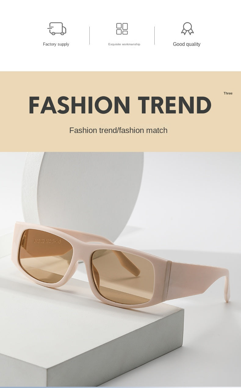 Retro Square Sunglasses – Trendy Small Frame Unisex Design for Travel & Outdoors