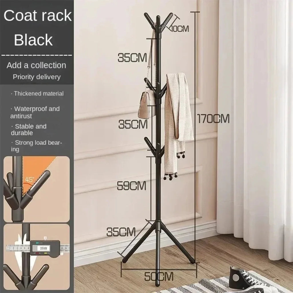 Tree Branch Coat Rack – Floor-Standing Clothes & Hat Holder for Bedroom or Entryway