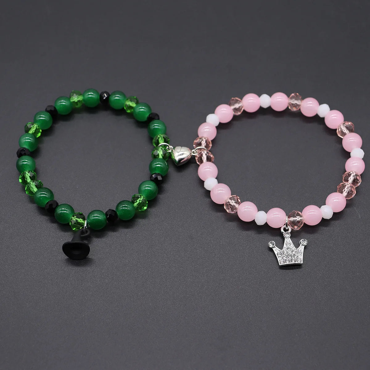 Magic Stick & Crown Couple Bracelets – Cute Matching Beaded Set Inspired by Wicked Witch