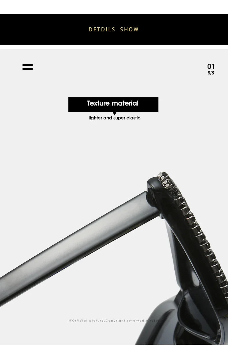 Diamond-Accent Cat Eye Sunglasses – Trendy Hip-Hop Style for Women