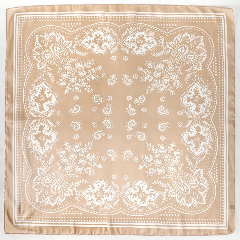 Floral Silk Hair Scarf – Elegant Spring Print Bandana for Hair, Neck & Head Styling