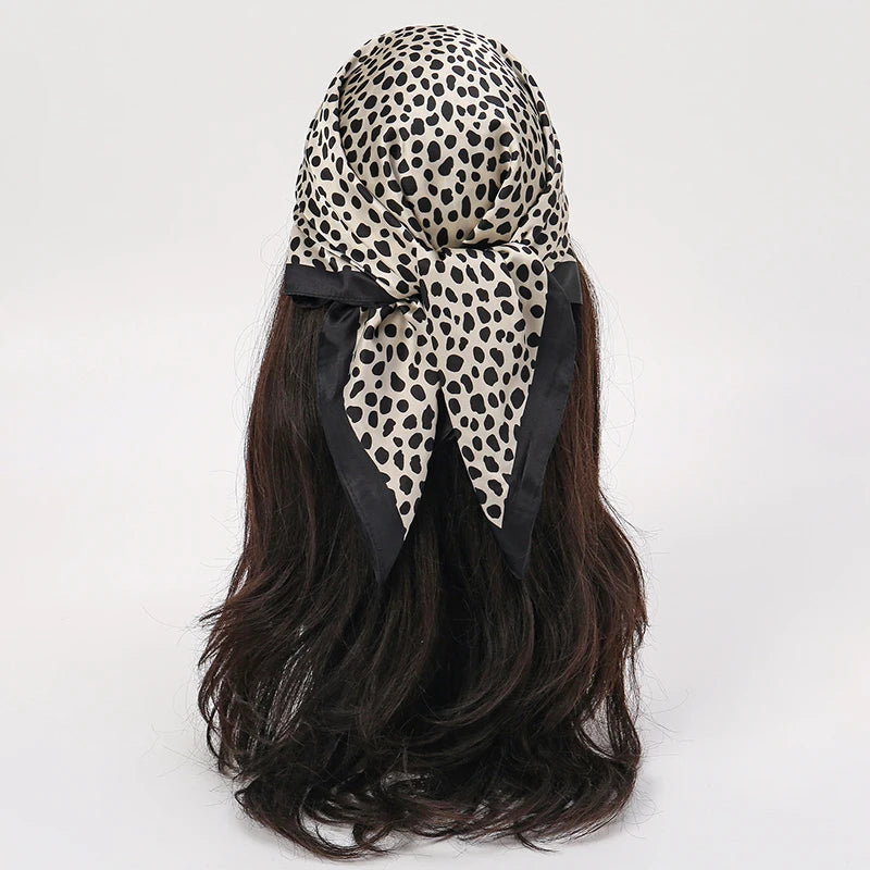 Luxury Silk Feel Scarf – Square Satin Wrap in 60 Colors for Hair, Neck & Hijab