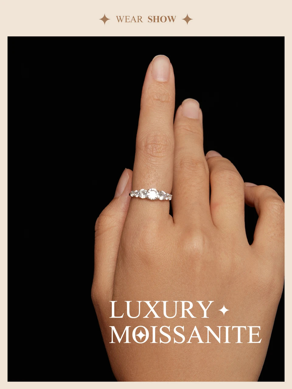 Bamoer Heart Moissanite Ring – D-Color VVS1 Lab Diamond in 925 Silver for Engagement or Wedding