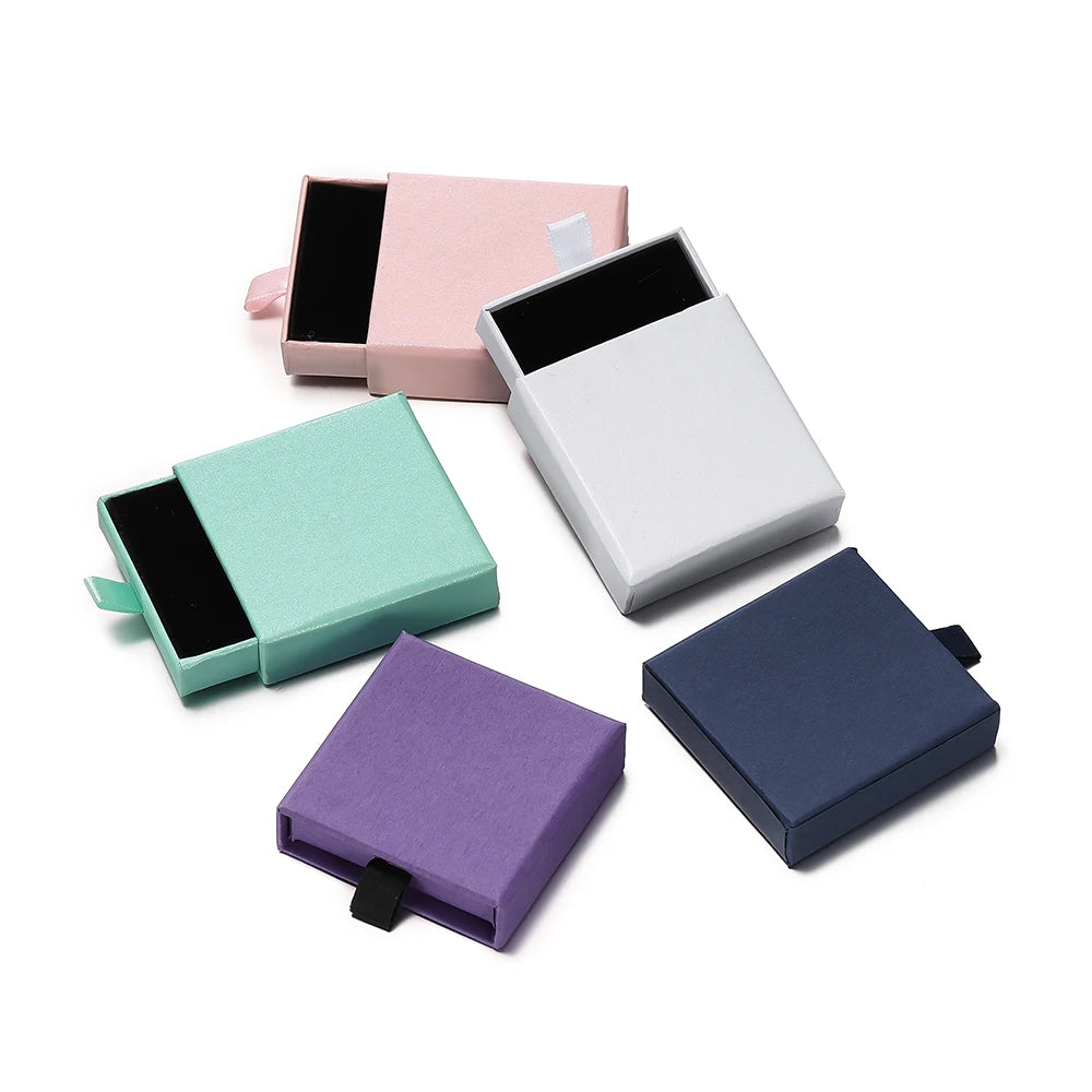 Drawer Jewelry Gift Box – Solid Color Packaging for Necklaces, Rings, Earrings & Bracelets