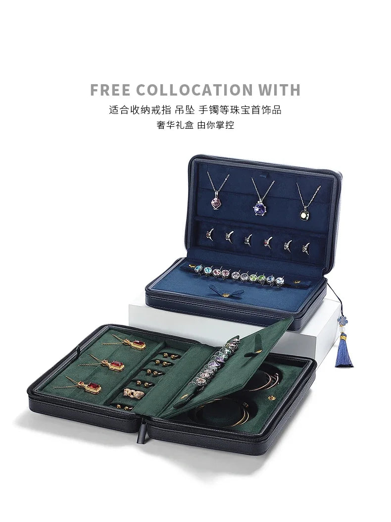 Portable Jewelry Storage Box – Compact Case for Rings, Earrings, Bracelets & Necklaces