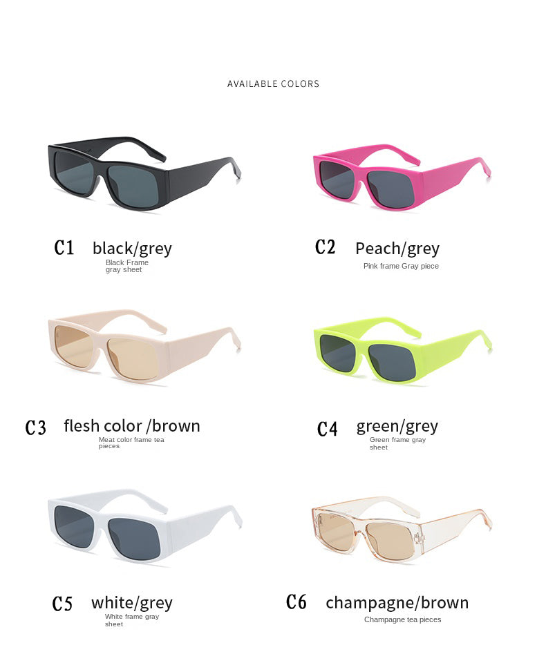 Retro Square Sunglasses – Trendy Small Frame Unisex Design for Travel & Outdoors