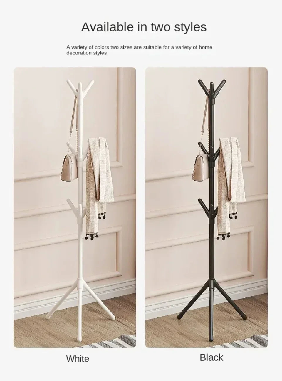 Tree Branch Coat Rack – Floor-Standing Clothes & Hat Holder for Bedroom or Entryway