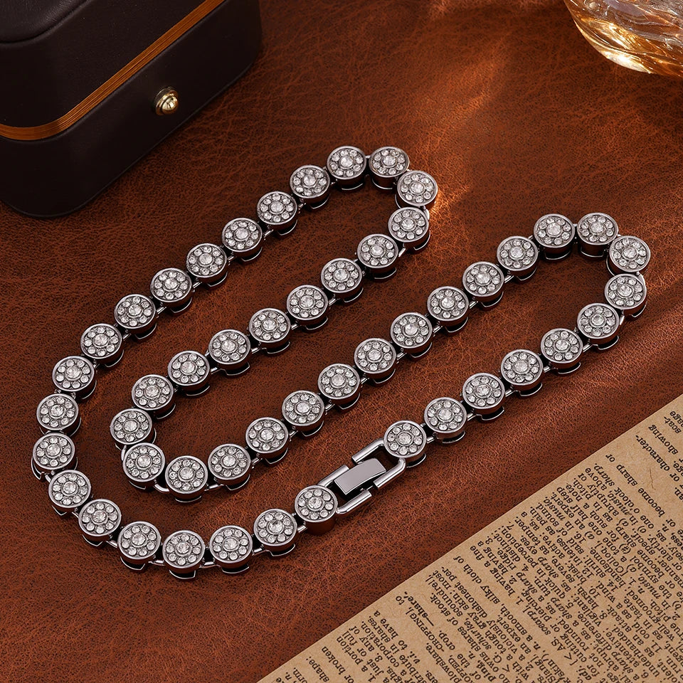 Luxurious Heart Diamond Necklace – Exquisite Stainless Steel Piece for Daily Fashion Matching