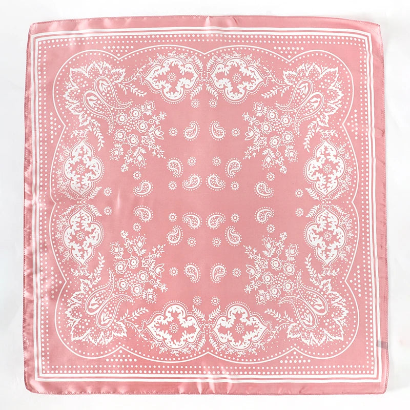 Floral Silk Hair Scarf – Elegant Spring Print Bandana for Hair, Neck & Head Styling