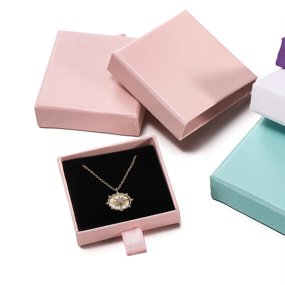Drawer Jewelry Gift Box – Solid Color Packaging for Necklaces, Rings, Earrings & Bracelets