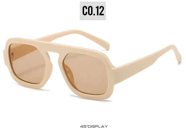 Retro Square Sunglasses – Gradient UV400 Unisex Punk Designer Shades