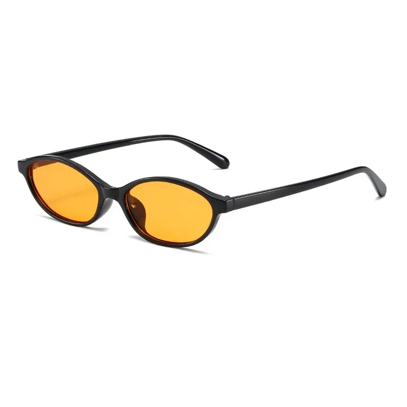 Retro Oval Sunglasses – Trendy Small Frame Cat Eye Design with Sun Protection