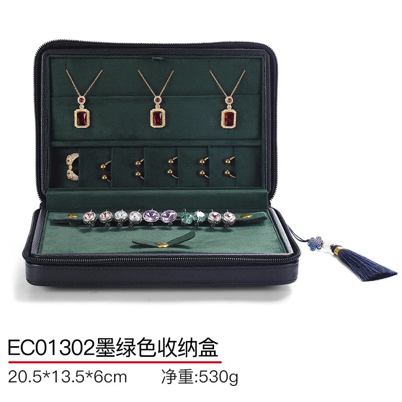 Portable Jewelry Storage Box – Compact Case for Rings, Earrings, Bracelets & Necklaces