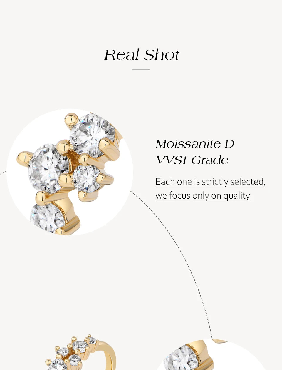 ATTAGEMS Round-Cut Moissanite Ring – D-VVS1 Sparkle in Solid 925 Silver for Women