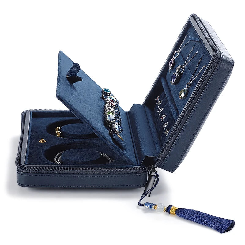 Portable Jewelry Storage Box – Compact Case for Rings, Earrings, Bracelets & Necklaces