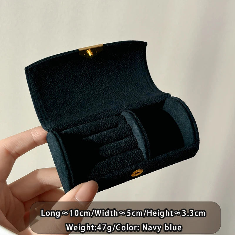Mini Velvet Jewelry Box – Light Luxury, Anti-Oxidation Storage for Travel & Business Trips