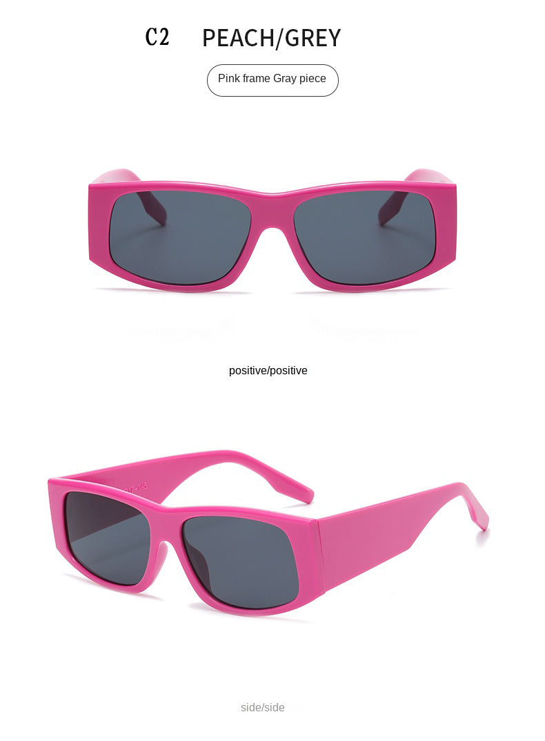 Retro Square Sunglasses – Trendy Small Frame Unisex Design for Travel & Outdoors