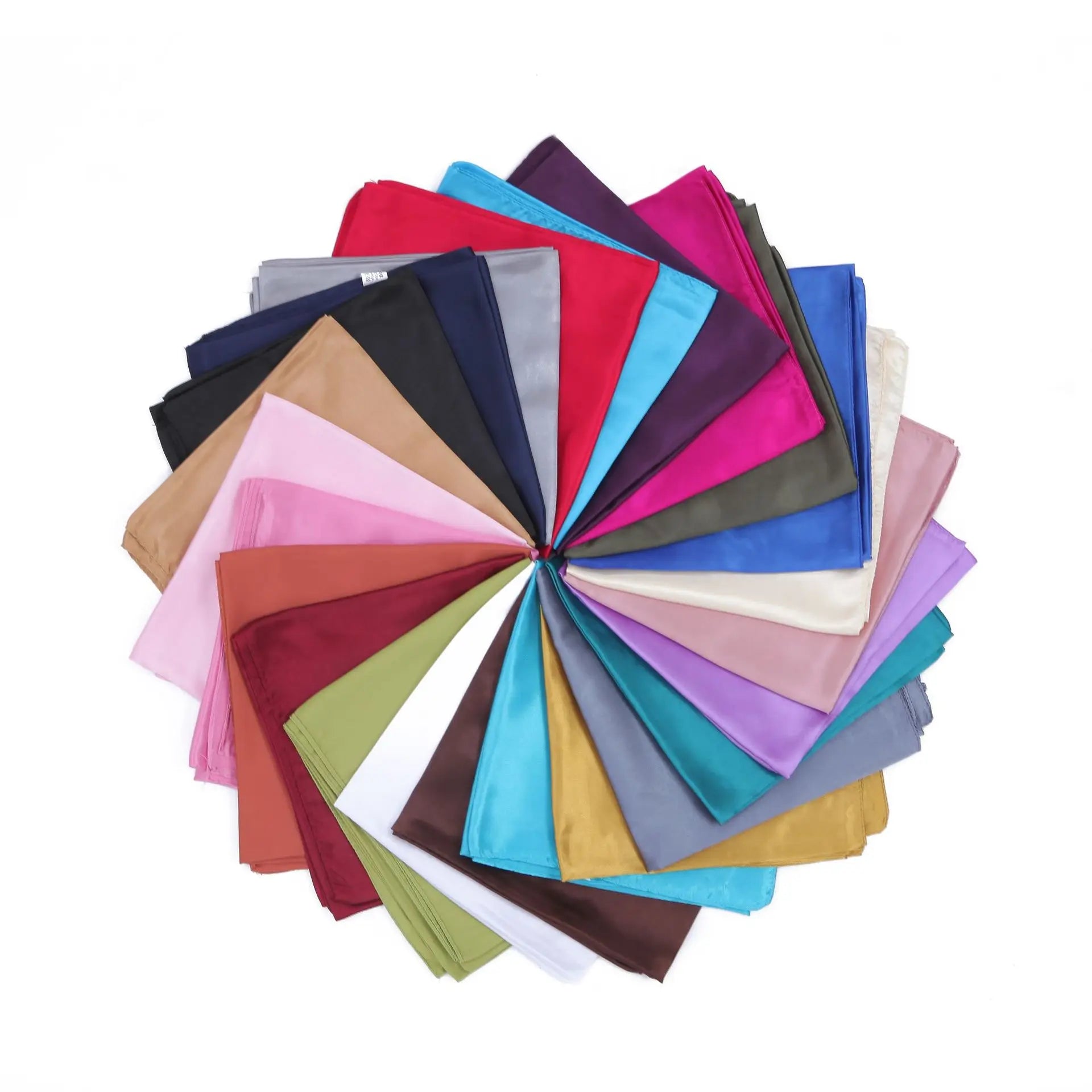 Luxury Silk Satin Scarf – Solid Color Hijab & Shawl Wrap, Elegant 90×90 cm Design