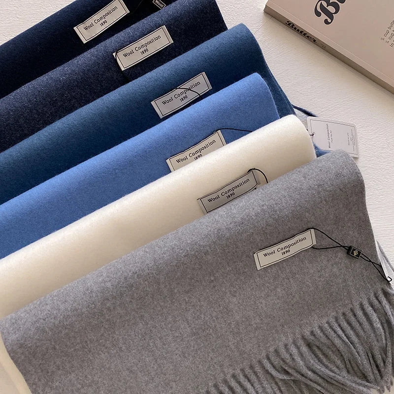 Luxury Winter Wool Scarf – Soft Cashmere Pashmina Shawl for Women, Thick & Warm 2024 Style